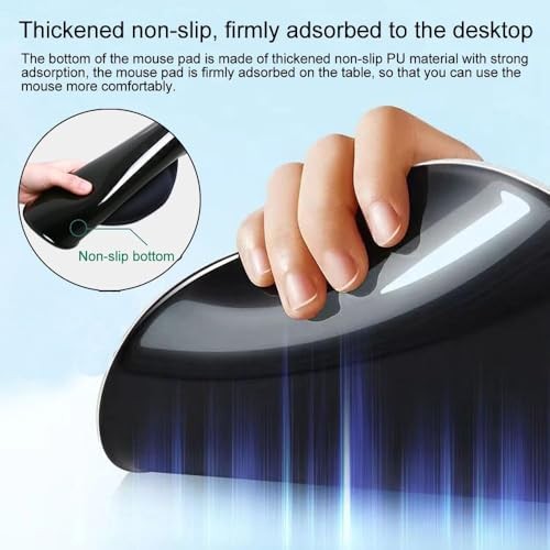 2 Pack Ergonomic Mouse Pad with Wrist Rest Support, Mousepad with Comfortable