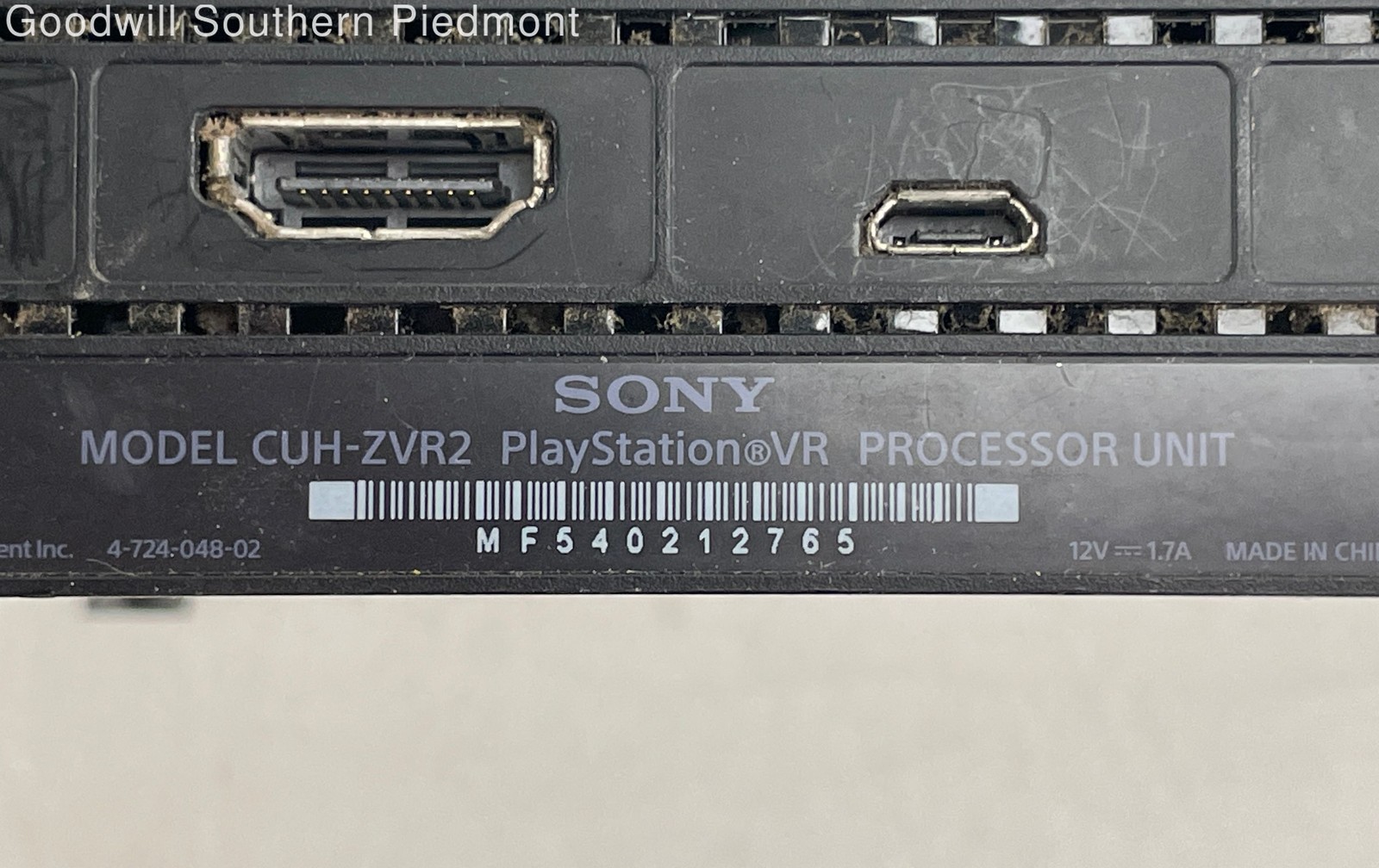 Sony PlayStation VR PS4 CUH-ZVR2 Headset Processor Unit Set - Tested (#R6WYK3)