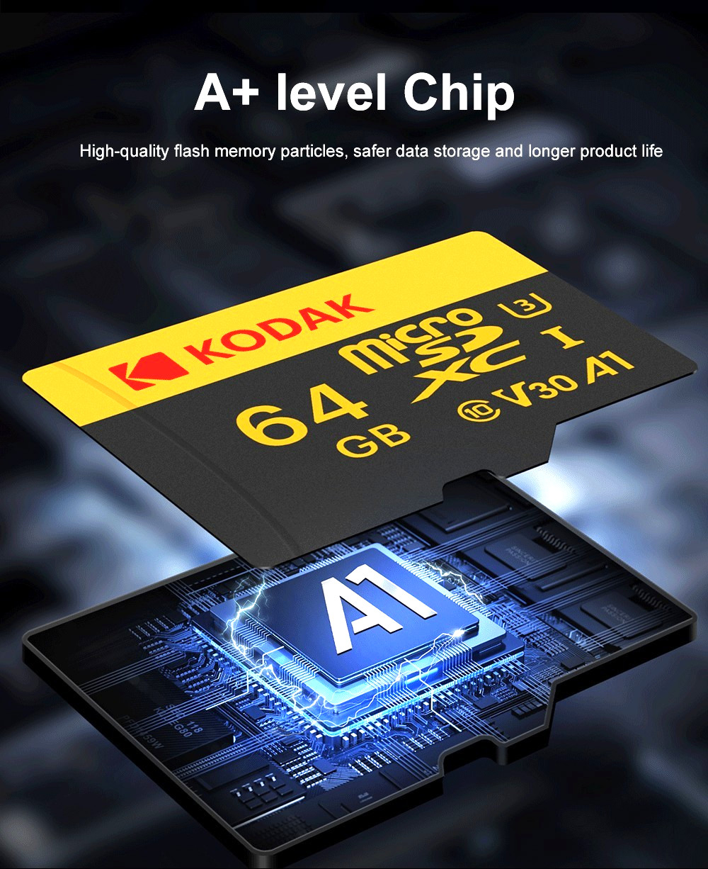 Genuine 64GB Kodak high speed micro SDXC memory card-US seller