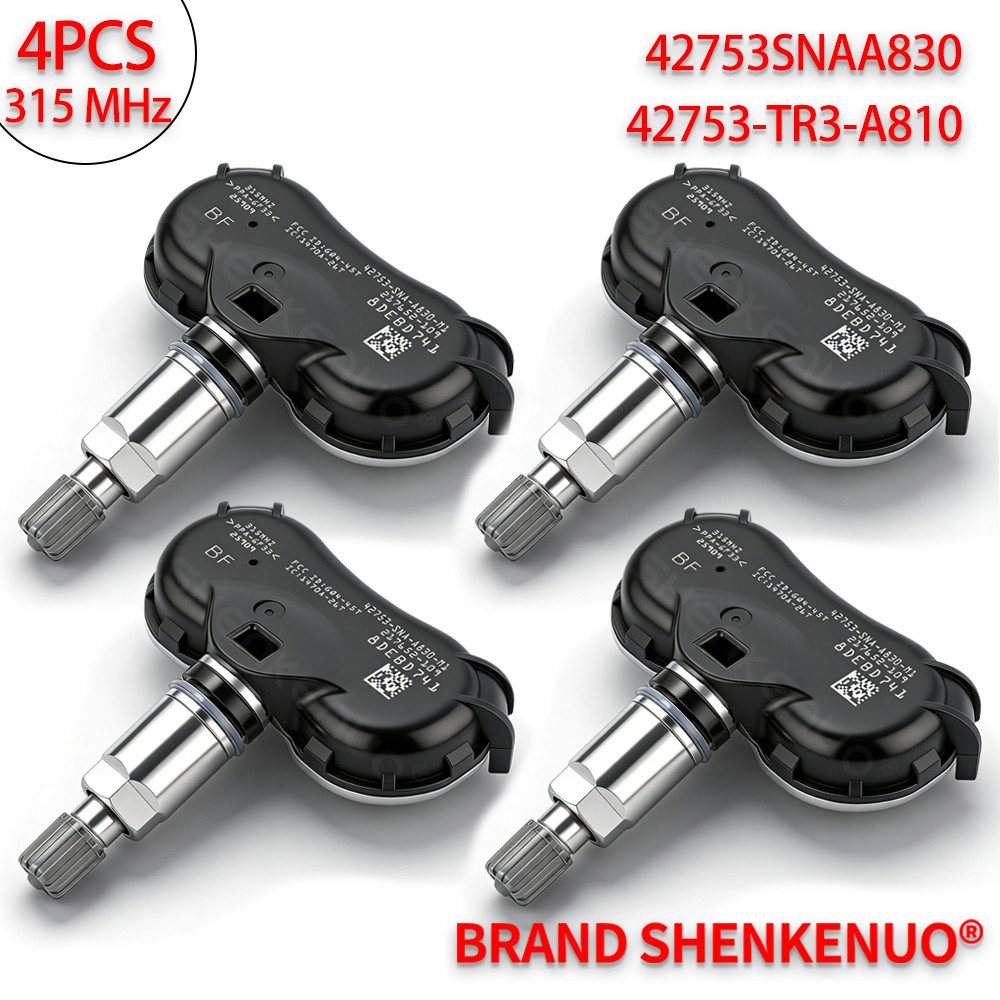 Set of (4) OEM Tire Pressure Sensor TPMS 42753-TR3-A810 For Honda Civic Odyssey