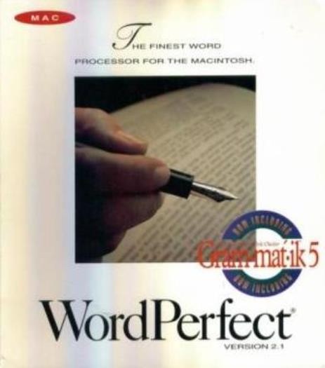 WordPerfect 2.1 for Mac MACINTOSH FLOPPY productivity editing word processor!