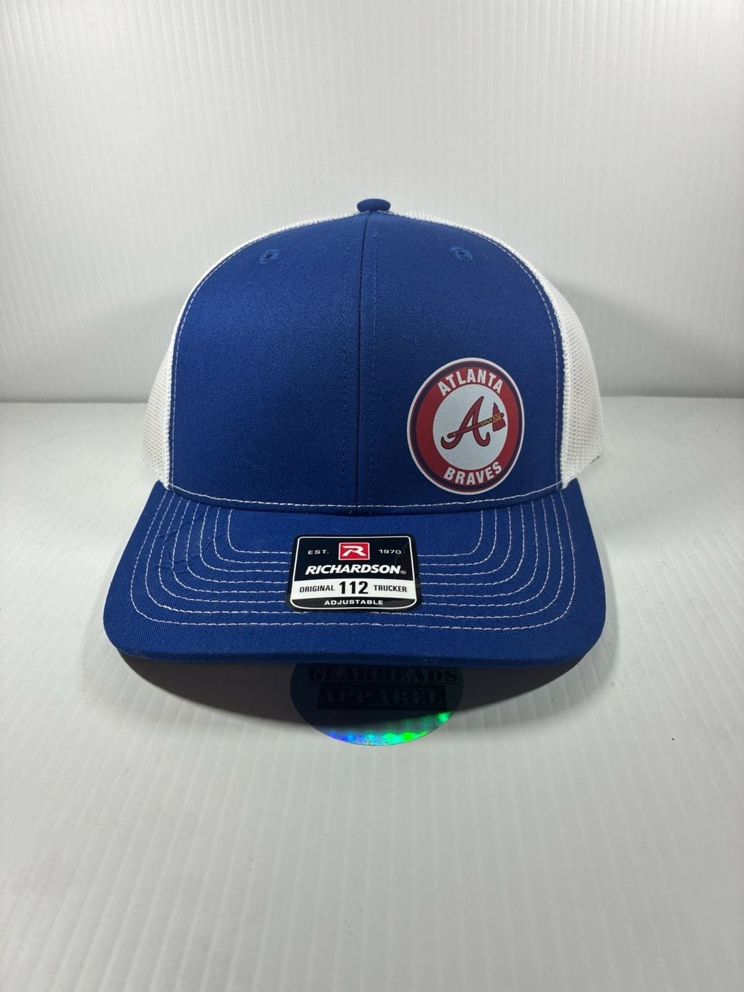 Richardson 112 Atlanta Braves Trucker Hat Blue/White Adjustable