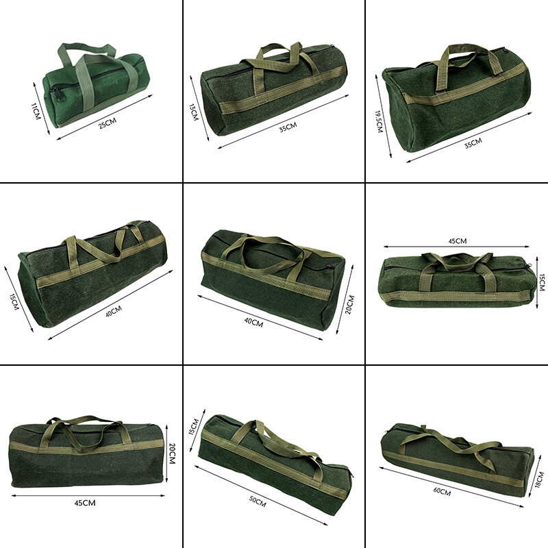 Durable Thick Canvas Pouch Tools Bag Storage Organizer Instrument Case Green