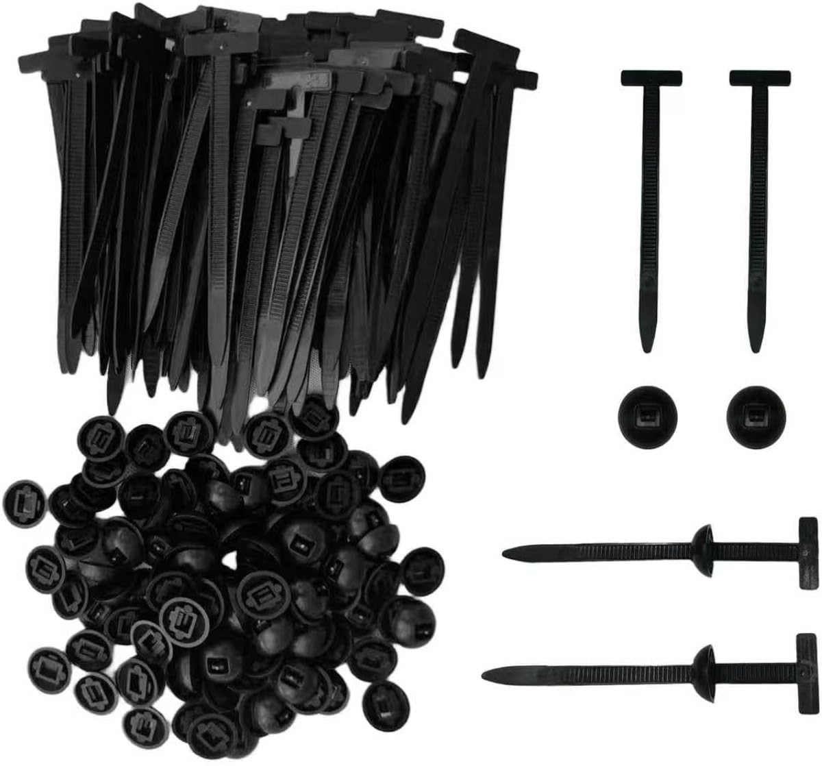 100Pcs Automotive Nylon Cable Tie Fastener Kit – Universal Car Zip Tie Buckle