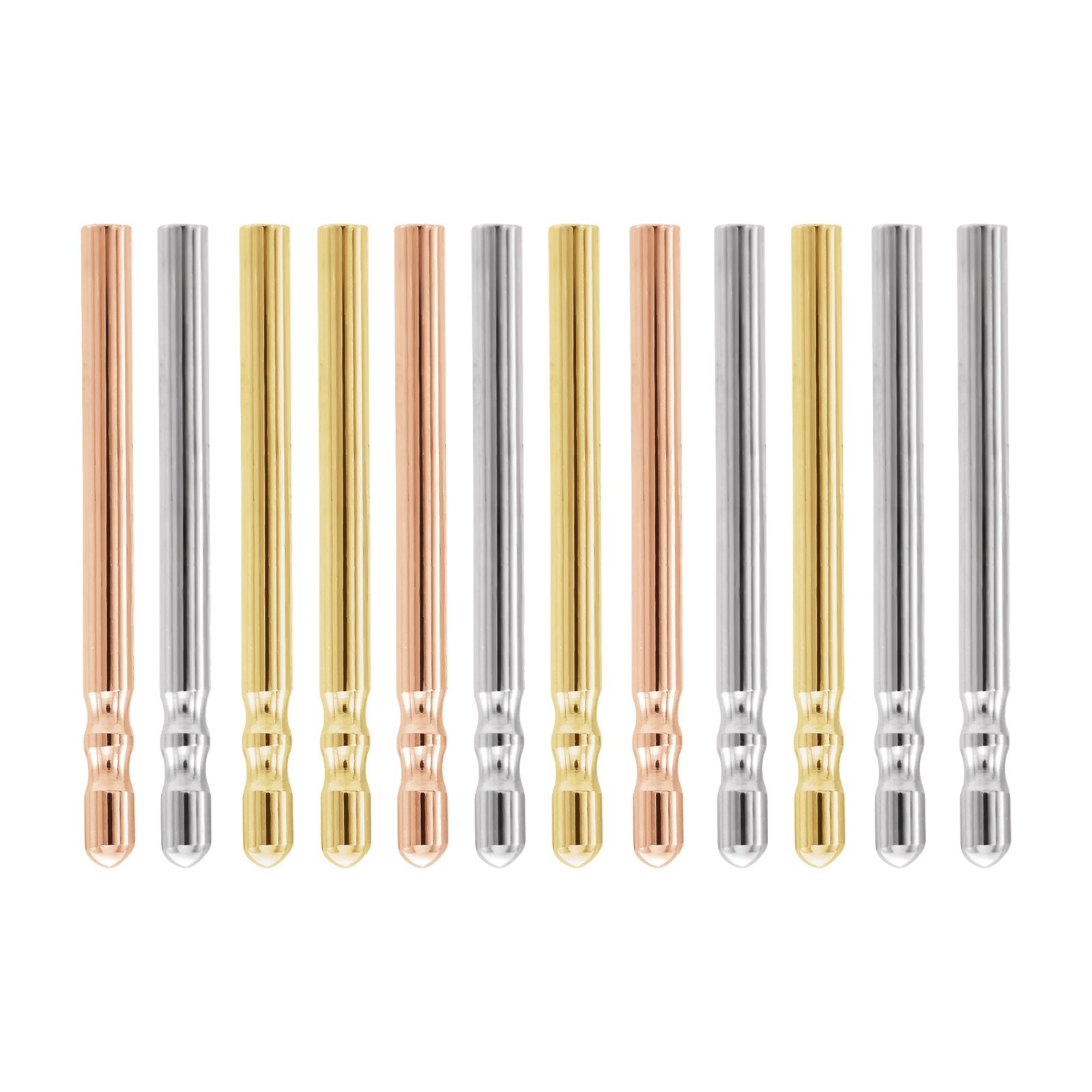 14K Gold Platinum or Silver Double Notched Friction Earring Post