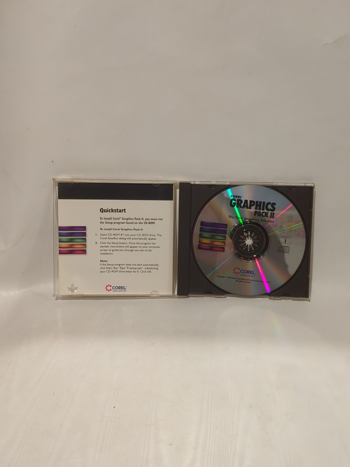 Corel Graphics Pack II CD-Rom 1 Vintage 1998 Graphics Solution