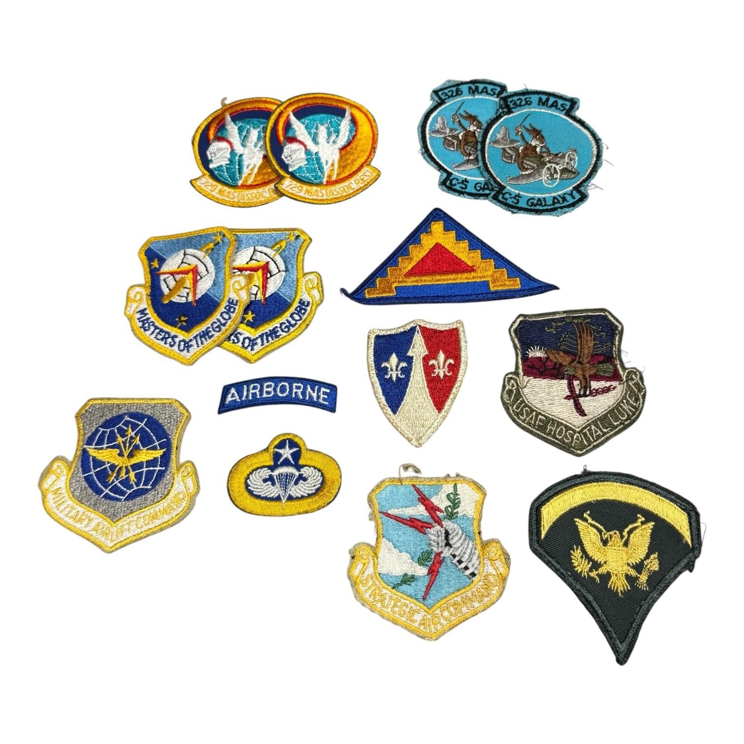 Vintage US Air Force Army Embroidered Patches Lot 14 Airborne SAC MAC Luke C5
