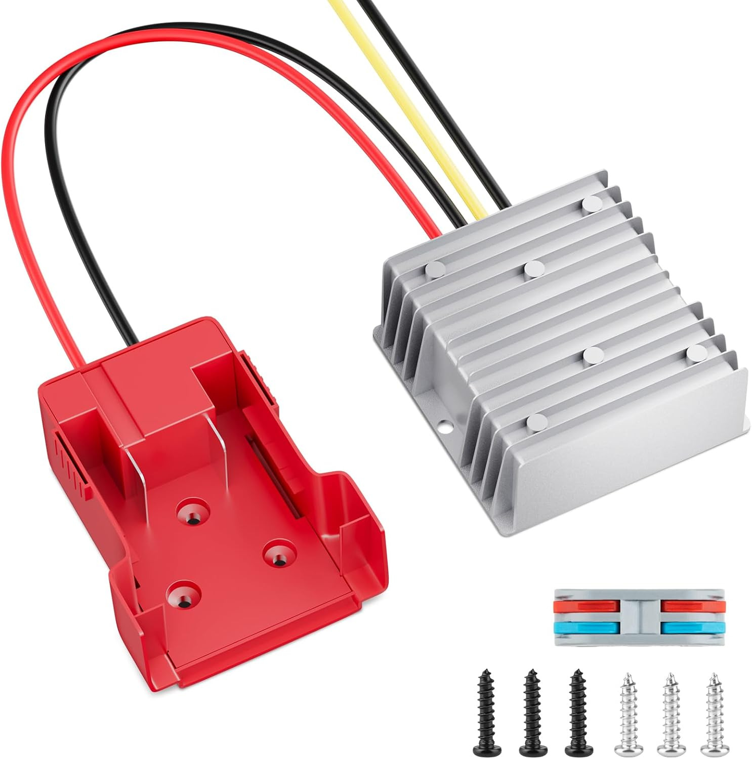 18V to 12V Step-Down Converter for Milwaukee M18 Battery Adapter, DC 12V 20A 240