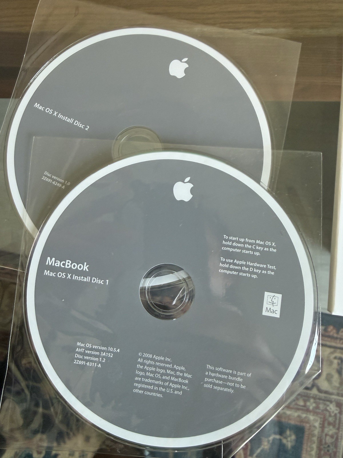 Apple iMac OS x 10.5.4 Everything Else Install Disc Install Discs & Manual 2008+