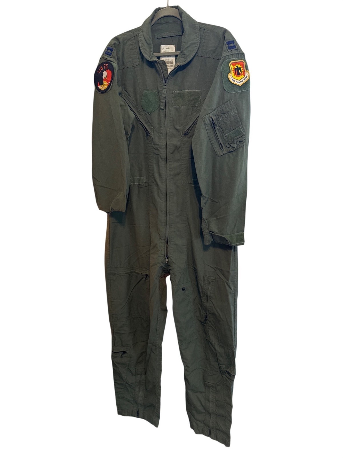 US USAF 114th Fighter Interceptor Squadron F-16 Captains Flight Suit Coveralls