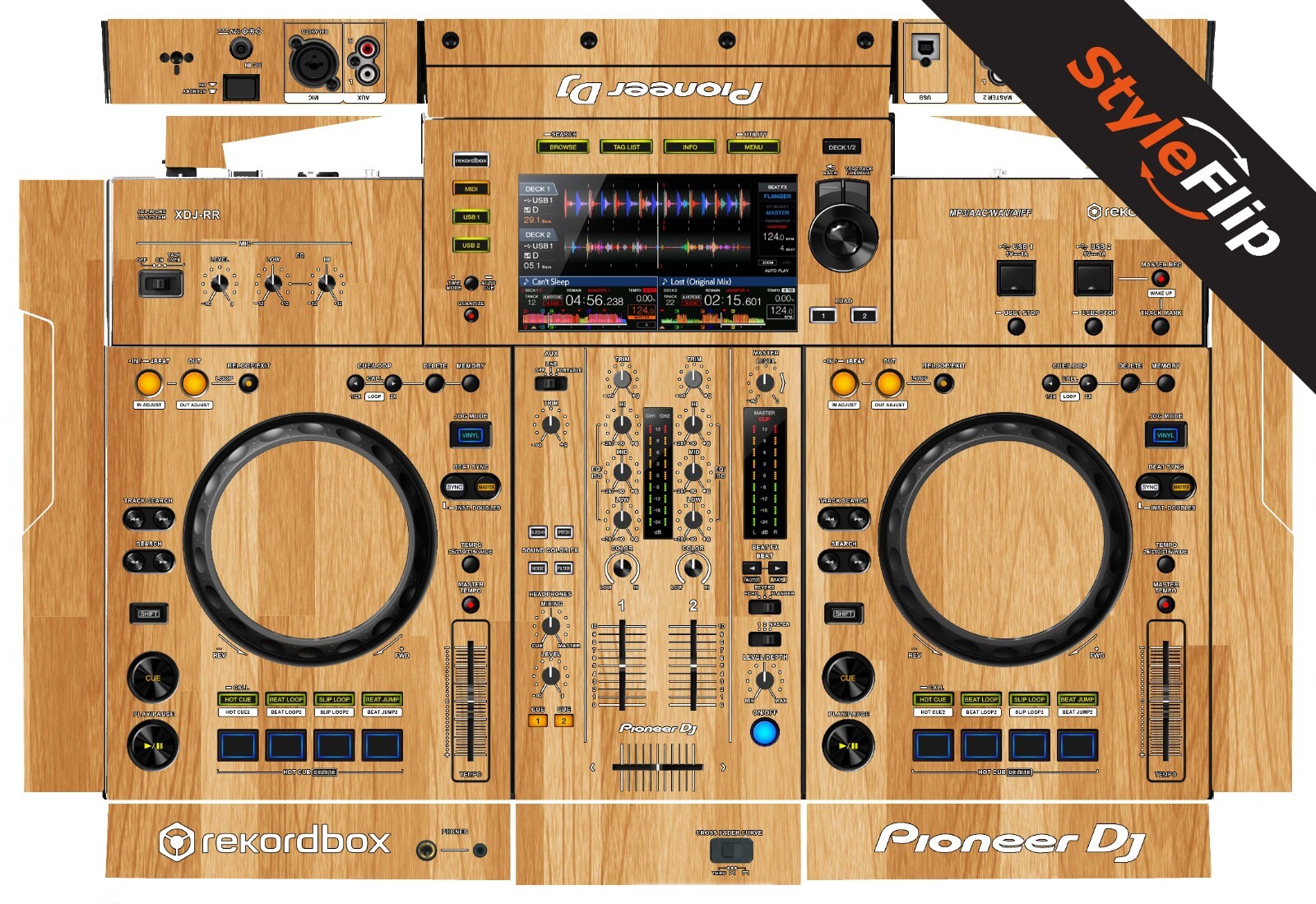 Pioneer XDJ-RR | Wood 5 | Protective Decal | StyleFlip Skins