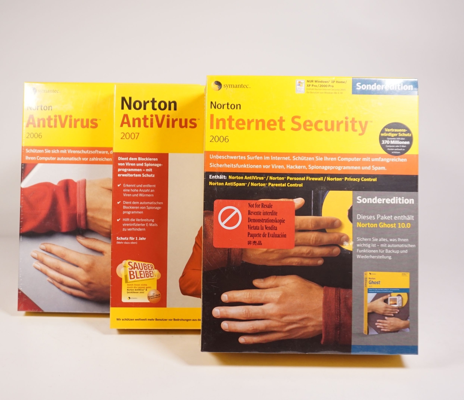 3pc Bundle Norton AntiVirus 2006 2007 Internet Security 2006 Special Edition