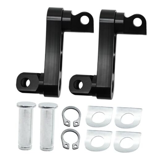 1 Pair Motorcycle Adjustable Footpegs, Male Mount Foot Peg Clamp, Foot Support