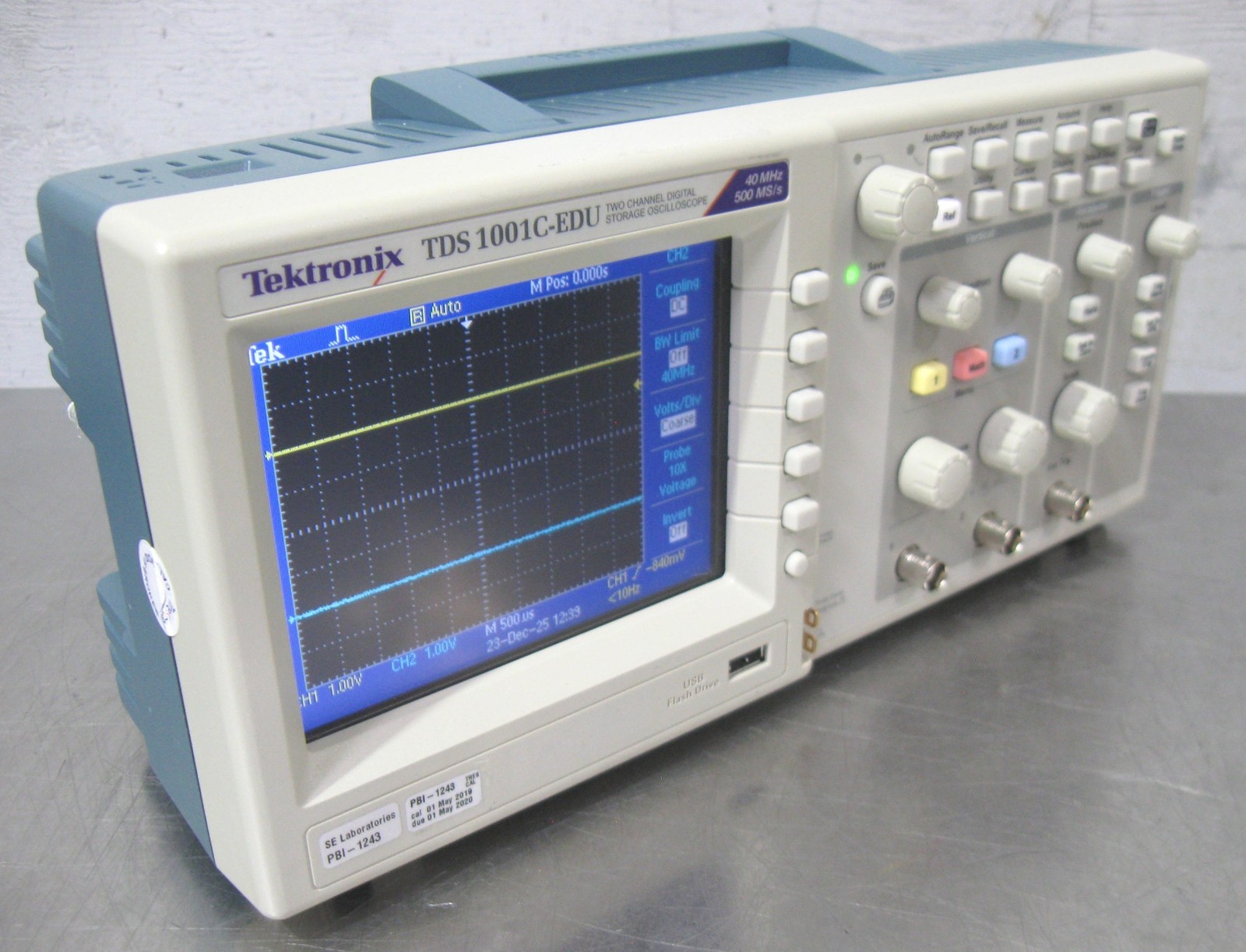C201376 Tektronix TDS1001C-EDU 2-Ch Digital Storage Oscilloscope 40MHz 500MS/s