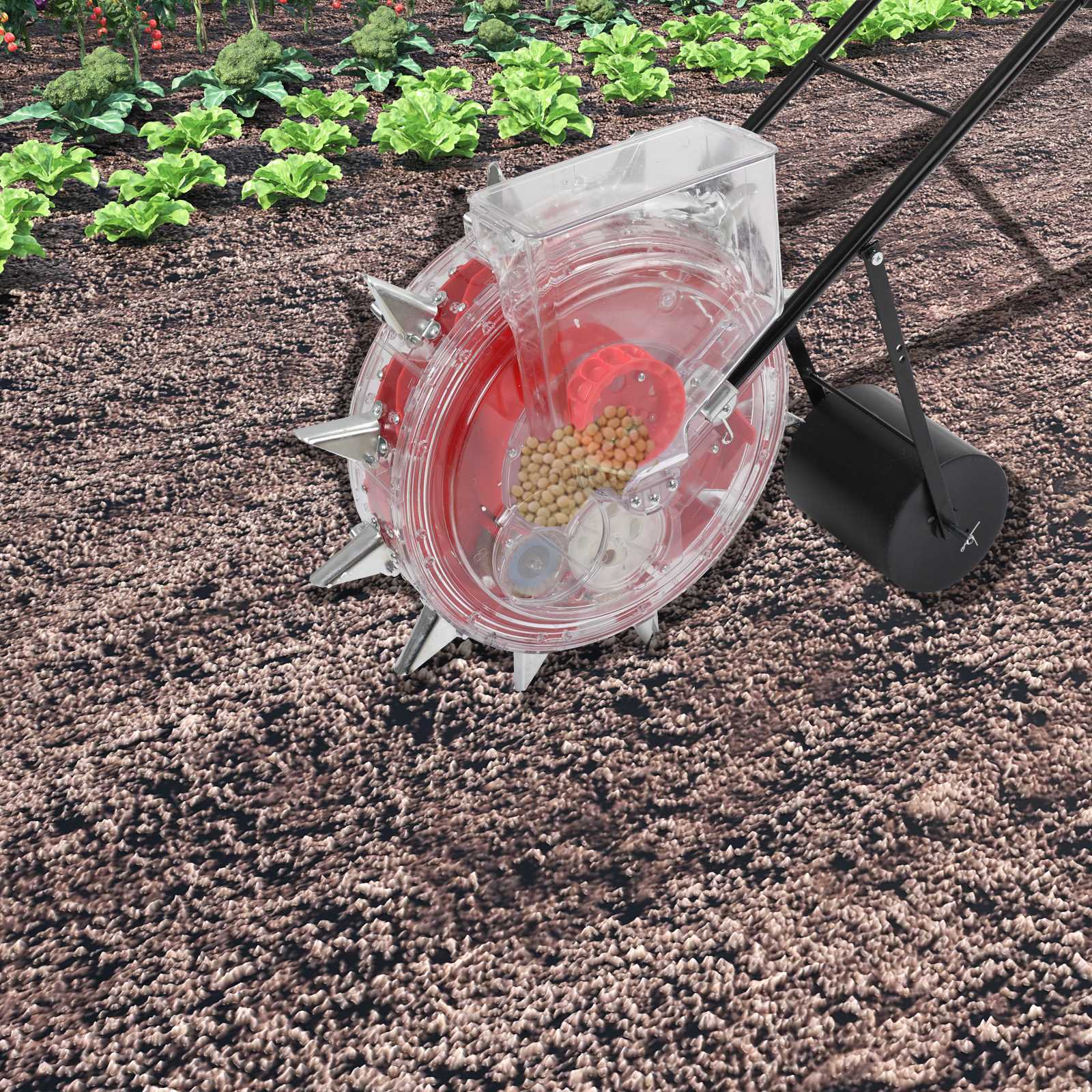 Hand Push Roller Precision Manual Seeder Machine Soy Corn Carousel Seeding Tool