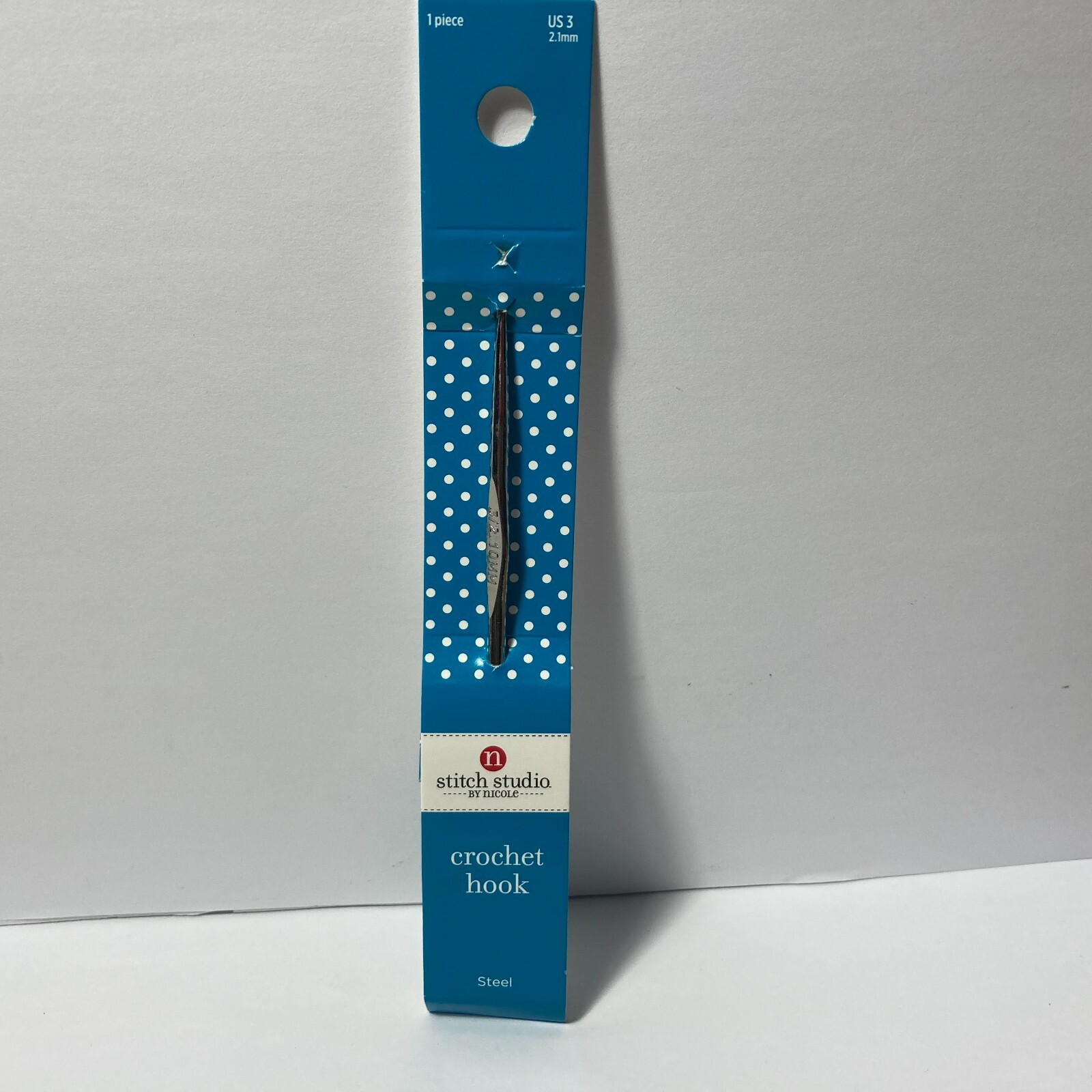 Steel Crochet Hook US 3 (2.1mm) 5" Stitch Studio by Nicole