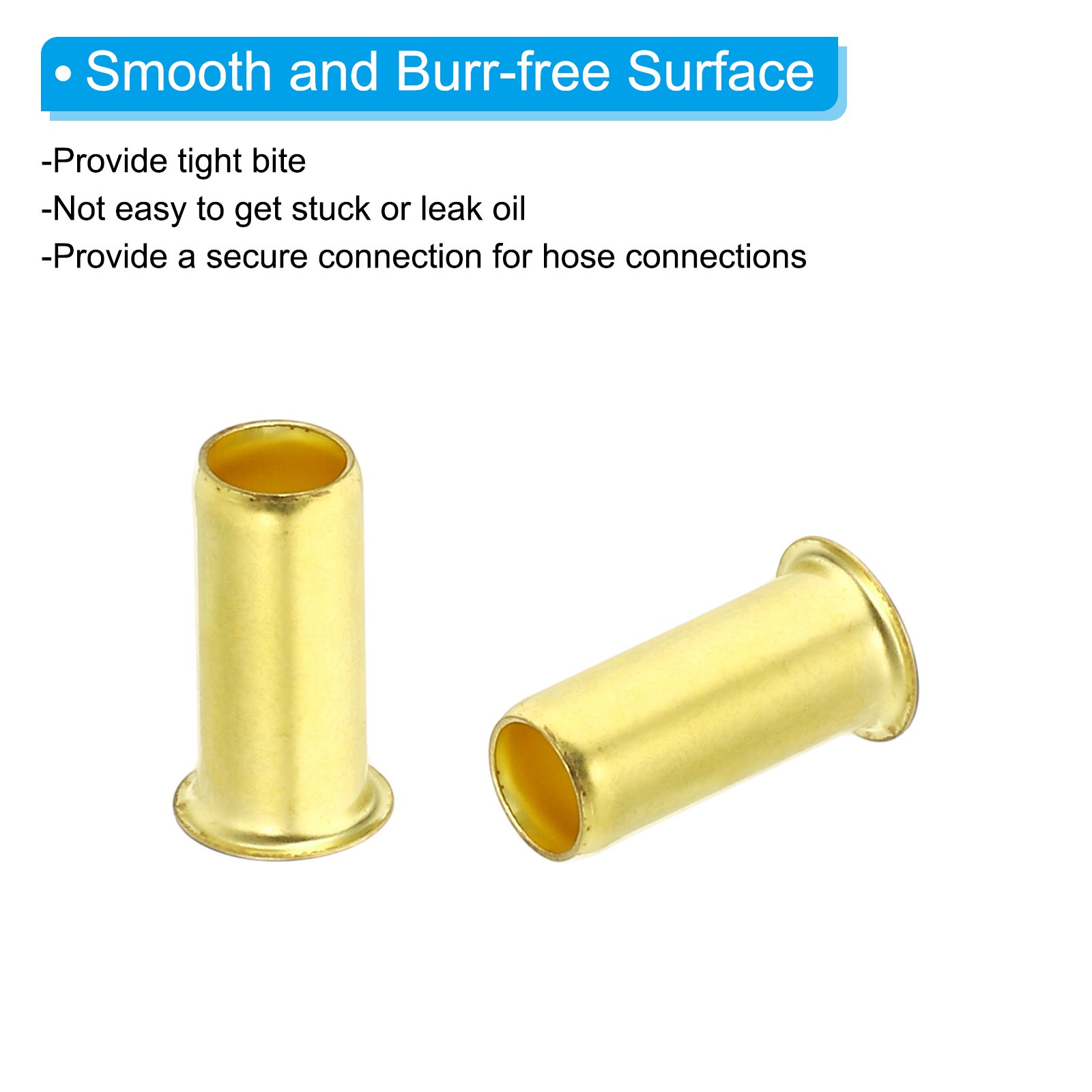 40Pcs Brass Compression Insert Compression Insert Tube Support for 5/16" OD Tube