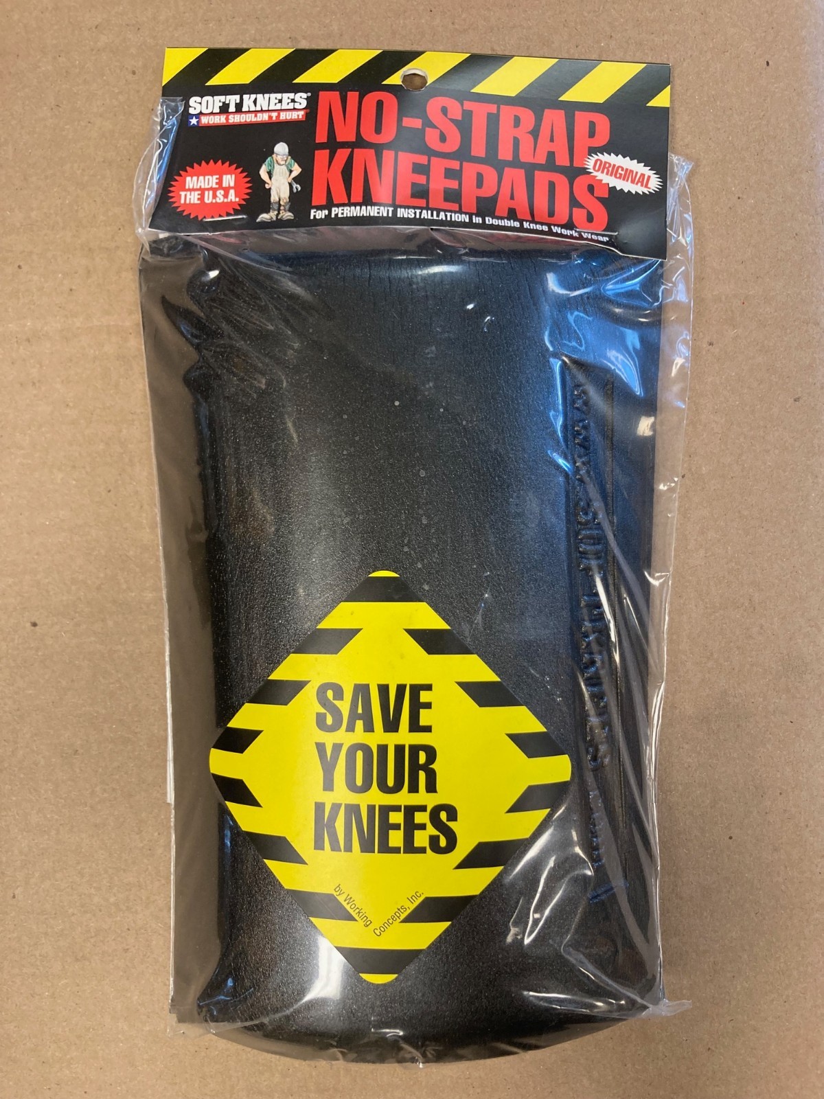 Soft Knees No Strap Knee Pads - Inserts 6" x 9" - Fits Most Double Knee Garments