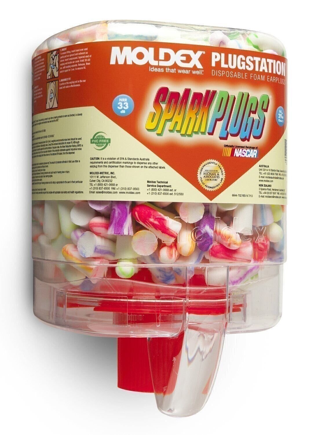 Moldex 6604 Sparkplugs Disposable Ear Plugs, Uncorded NRR 33 (2000 Pair)