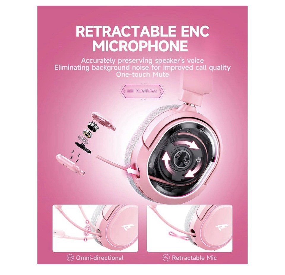 Valorise Wireless Gaming Headset, 7.1 Surround Sound.
