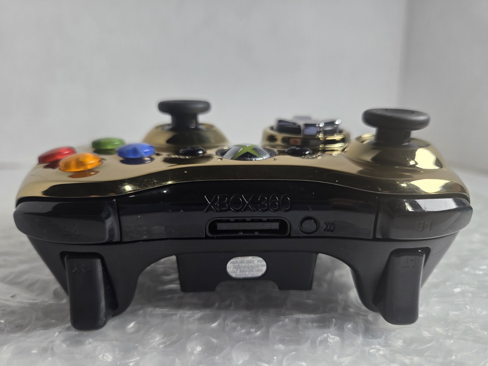 Microsoft Xbox 360 Wireless Controller Chrome Gold elite Tested Clean New Sticks