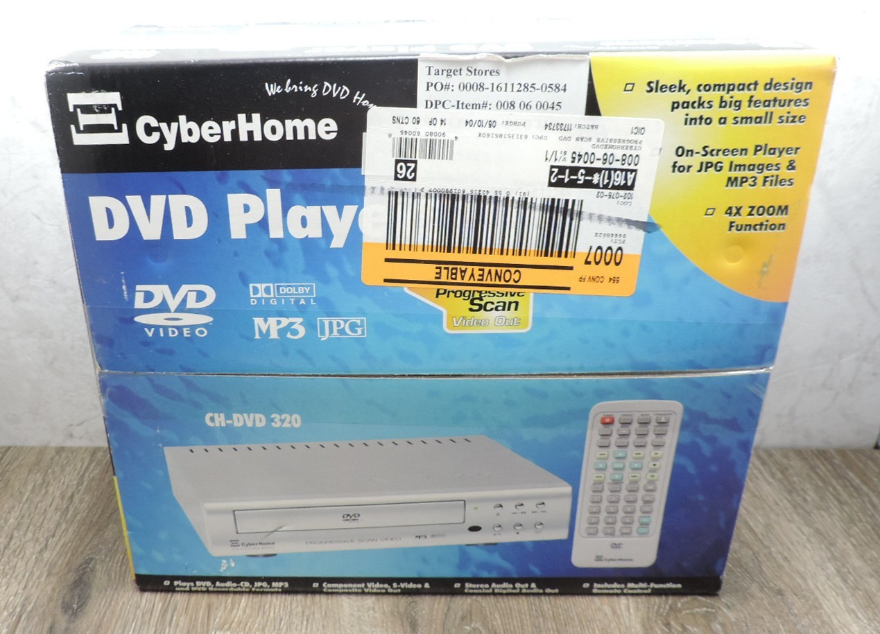 CyberHome DVD Player w/Remote CH-DVD 320 New In Box Sealed