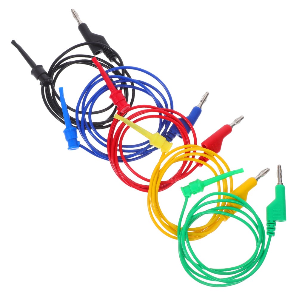 5 Pcs Electrical Test Wire Leads Terminal Multimeter Banana Plug Cable