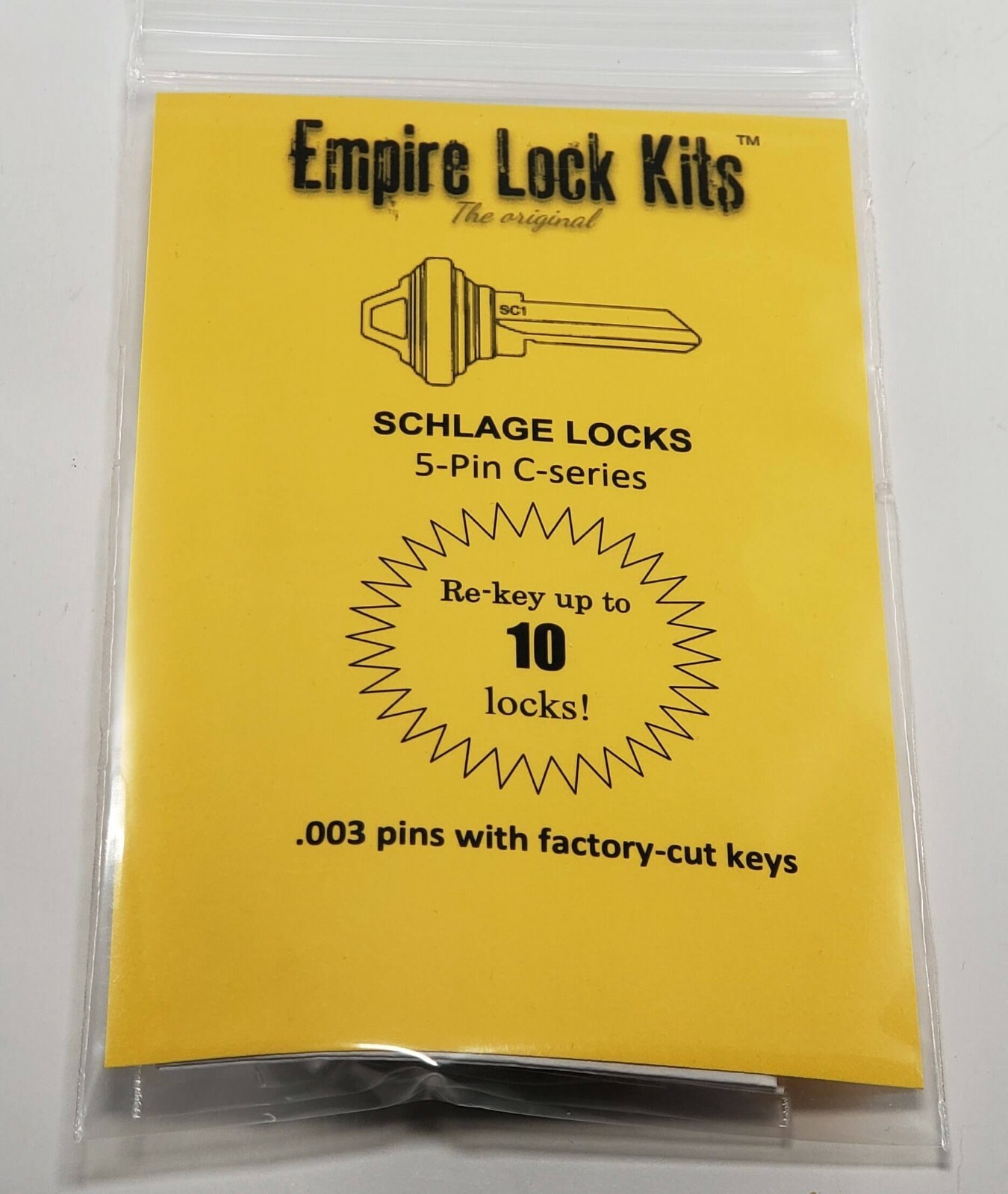 Rekey Up To 10 Schlage Locks Using Our Key and Pin Set with Factory Cut Keys