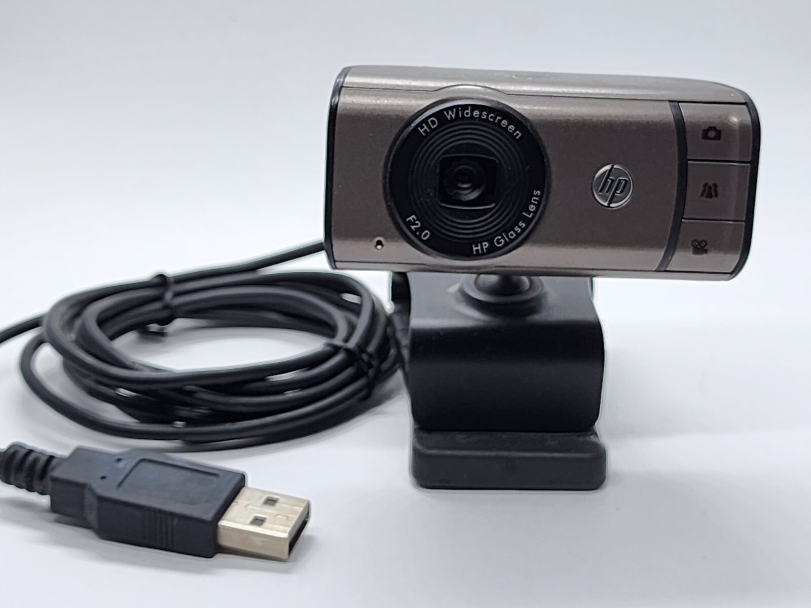 HP HD3100 720P 5MP HD Widescreen F2.0 Glass Lens Webcam Clip/Clamp