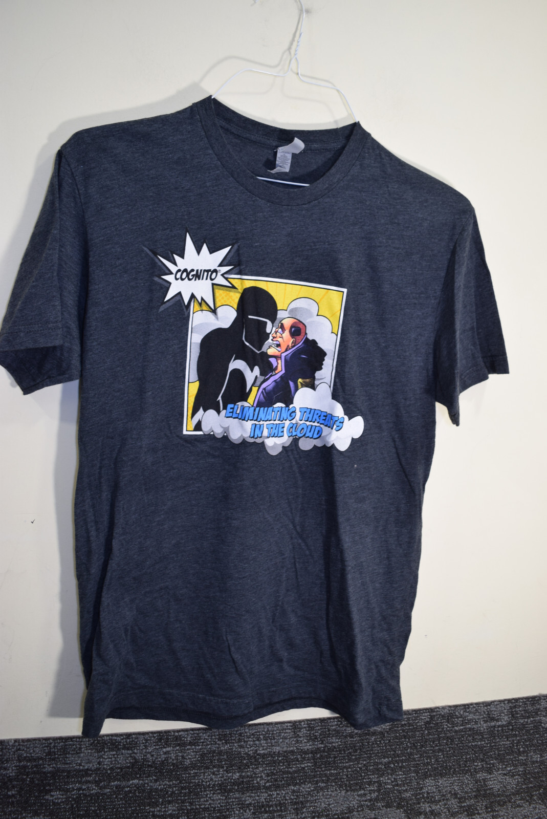 Vectra Cognito Detect AI Hacker Threat Hunter Cyber Security Shirt MENS M Gray