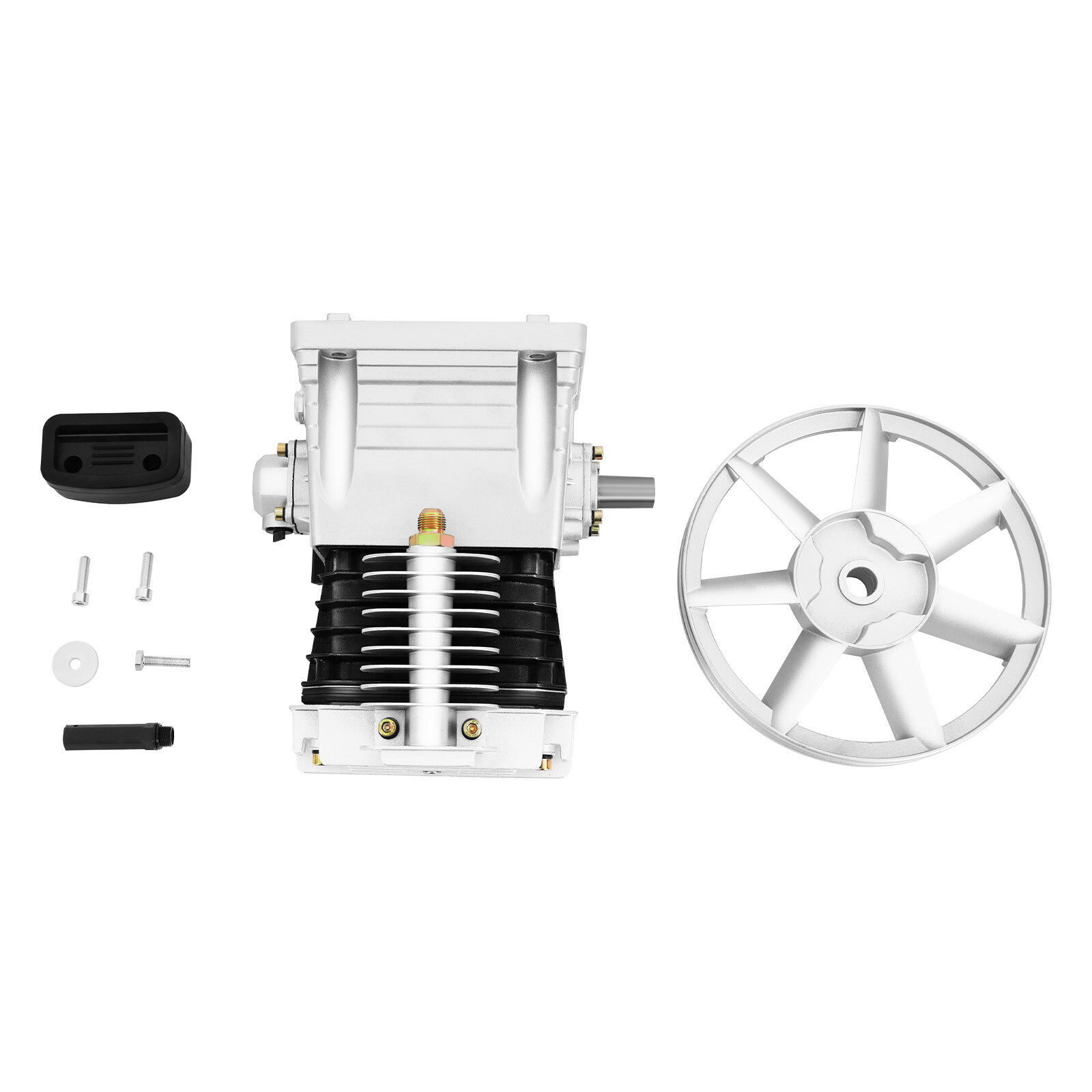 Piston 3HP 250L/min Single Stage Twin Cylinder Air Compressor Pump Head