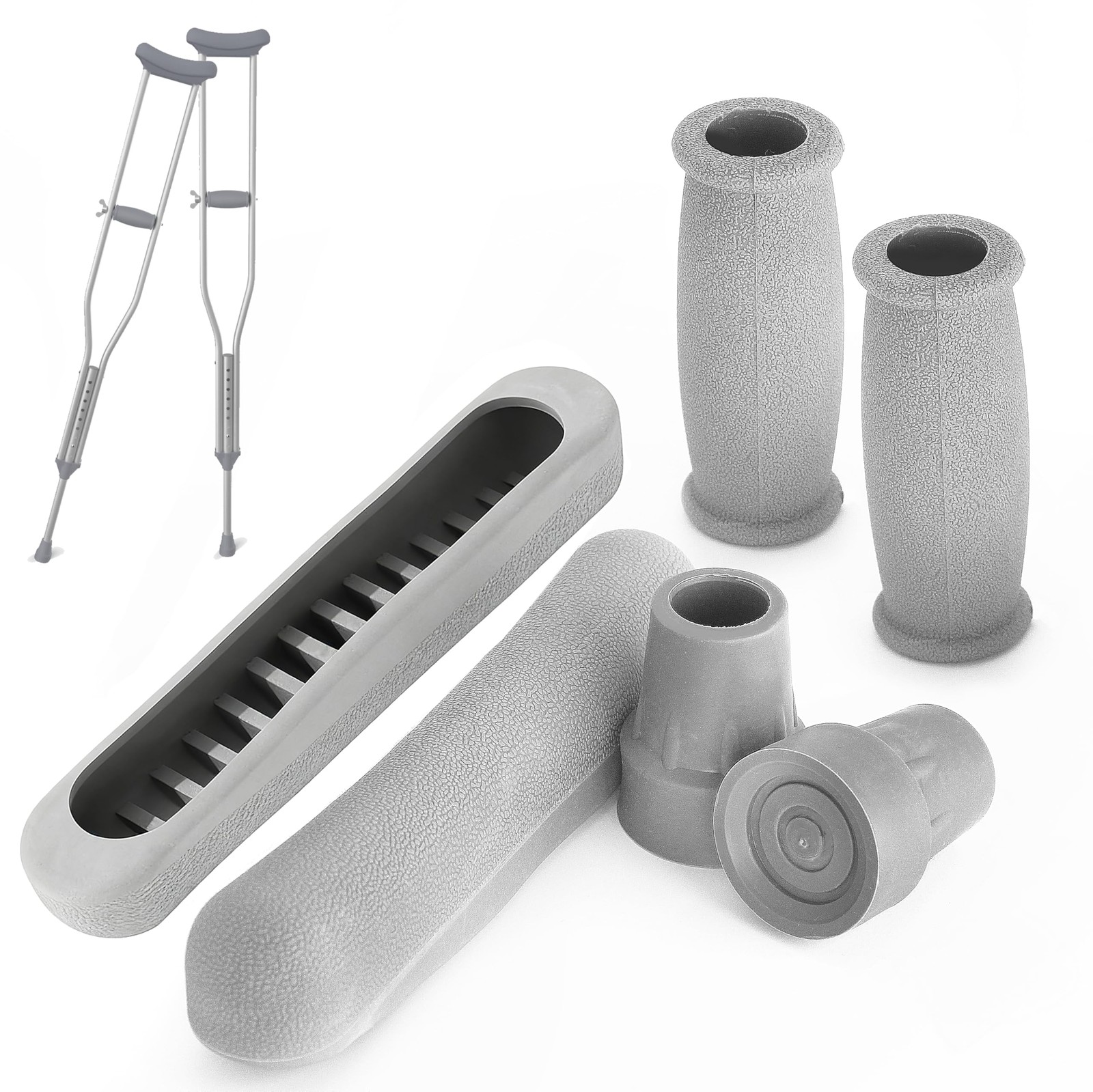 7/8 Inch Replacement Crutch Pads Anti-slip, Rubber Padding for Walking Under ...