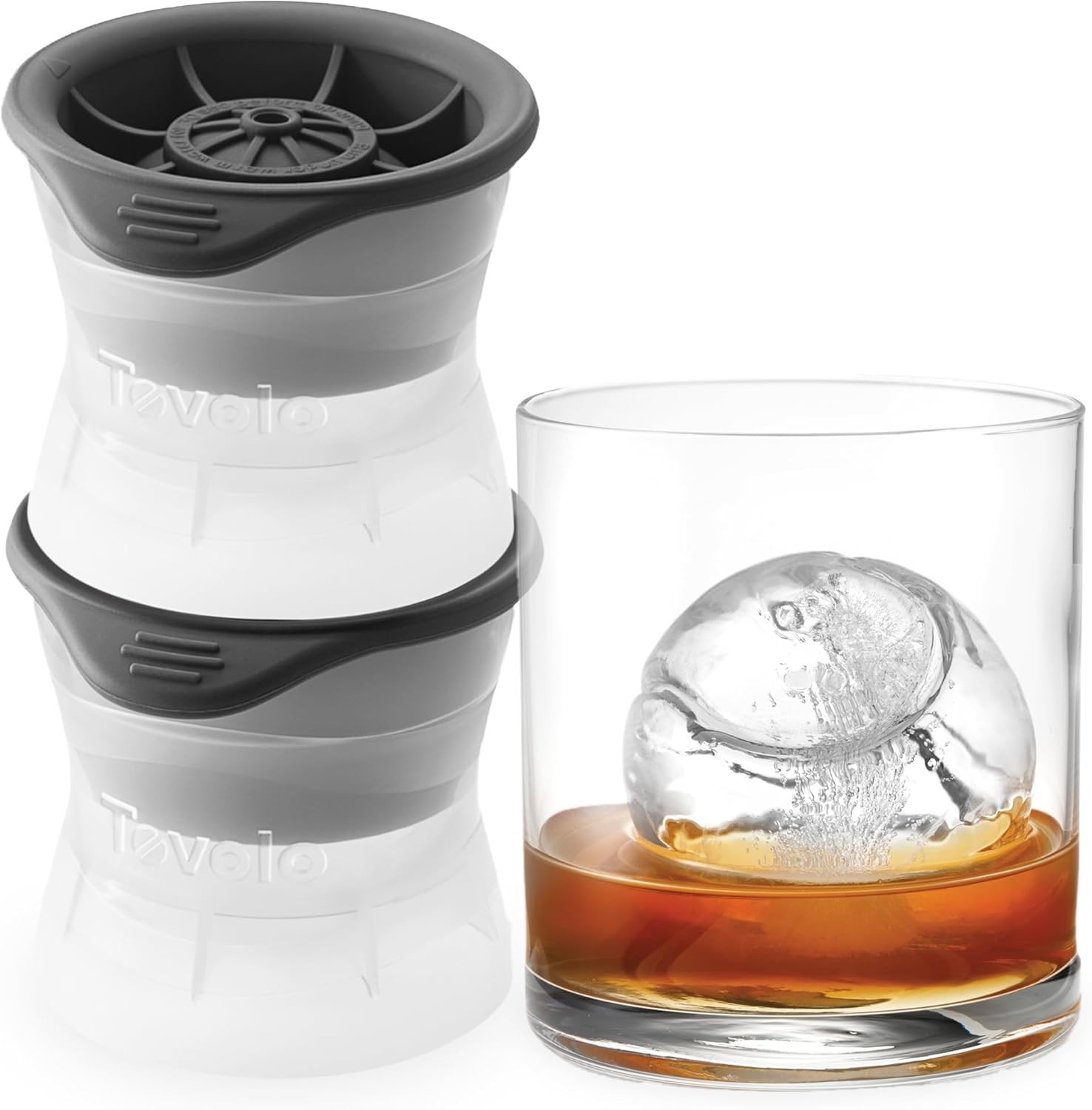 Durable Tennis Ice Molds Pack of 2 Large BPA Free for Whiskey and Cocktails