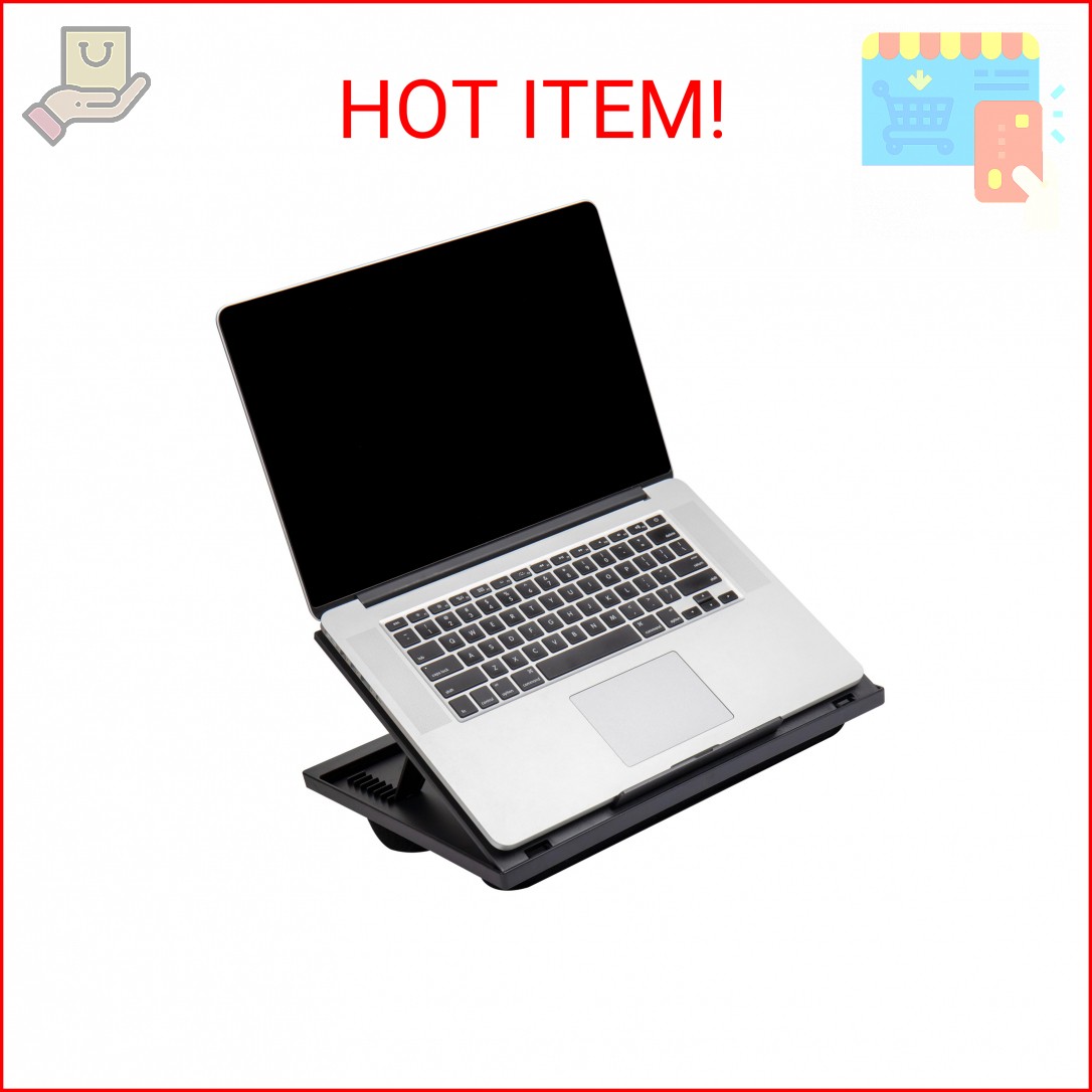 Mind Reader Lap Desk Laptop Stand, Bed Tray, Collapsible, Cushion, Portable, Dor