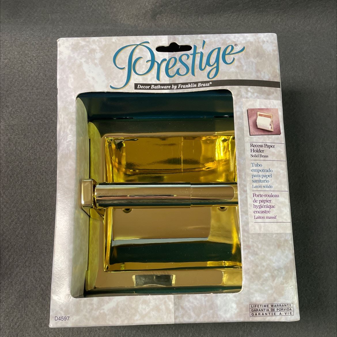 Recessed Paper Holder Solid Brass