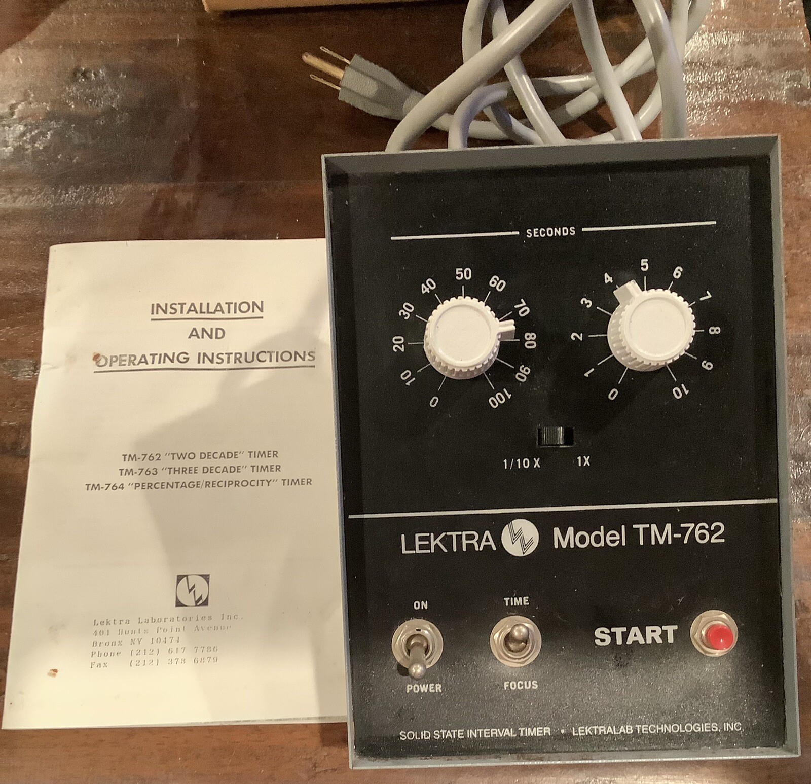 Vintage Lektra TM- 762 TWO DECADE TIMER