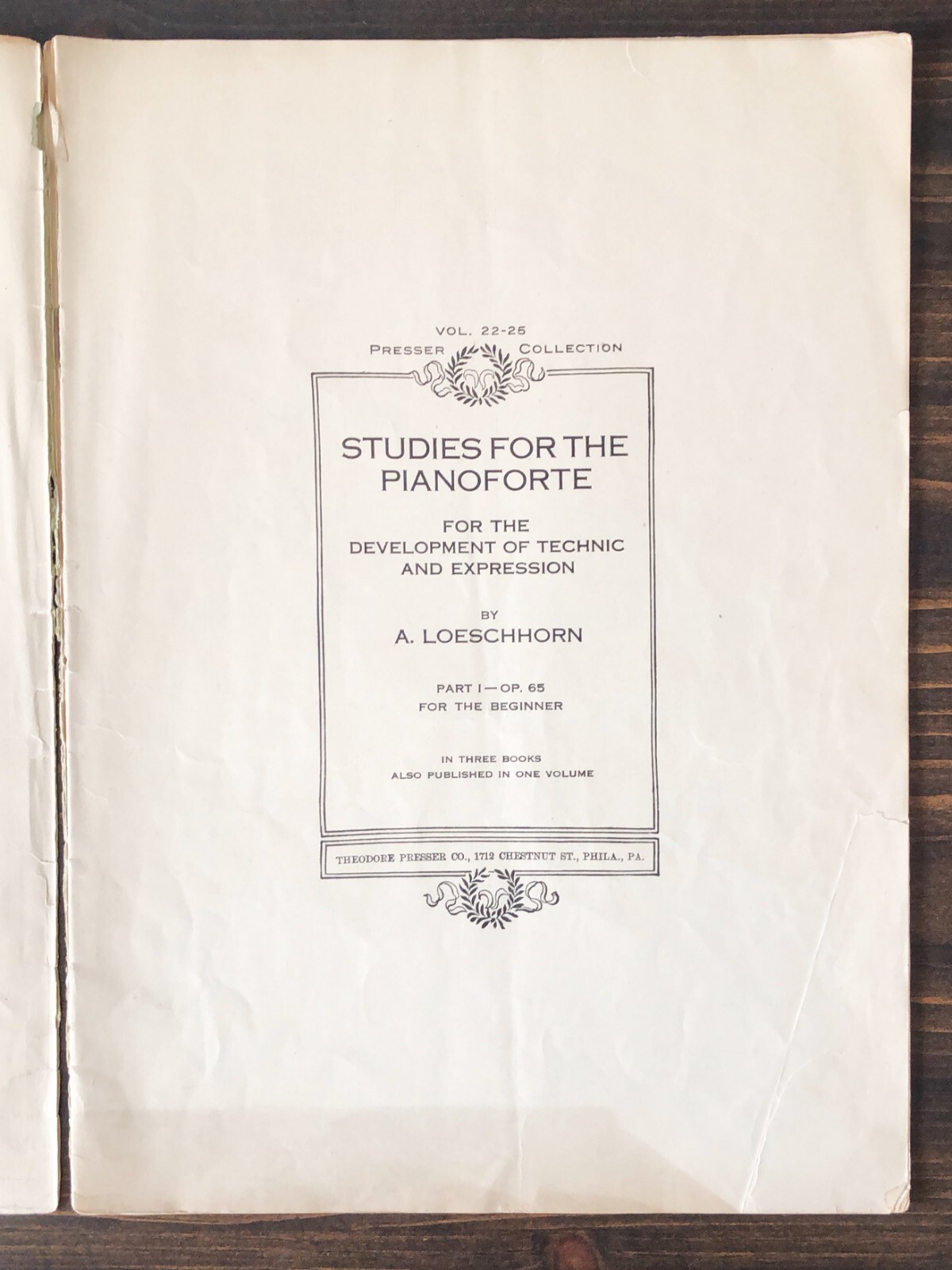 Loeschhorn OP. 65 Vintage Sheet Music Presser Collection No. 22