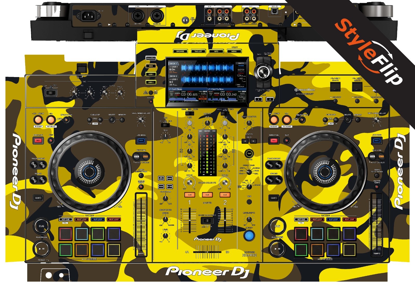 Pioneer XDJ-RX2 Skin | Camo Yellow | Protective Decal | StyleFlip Skins