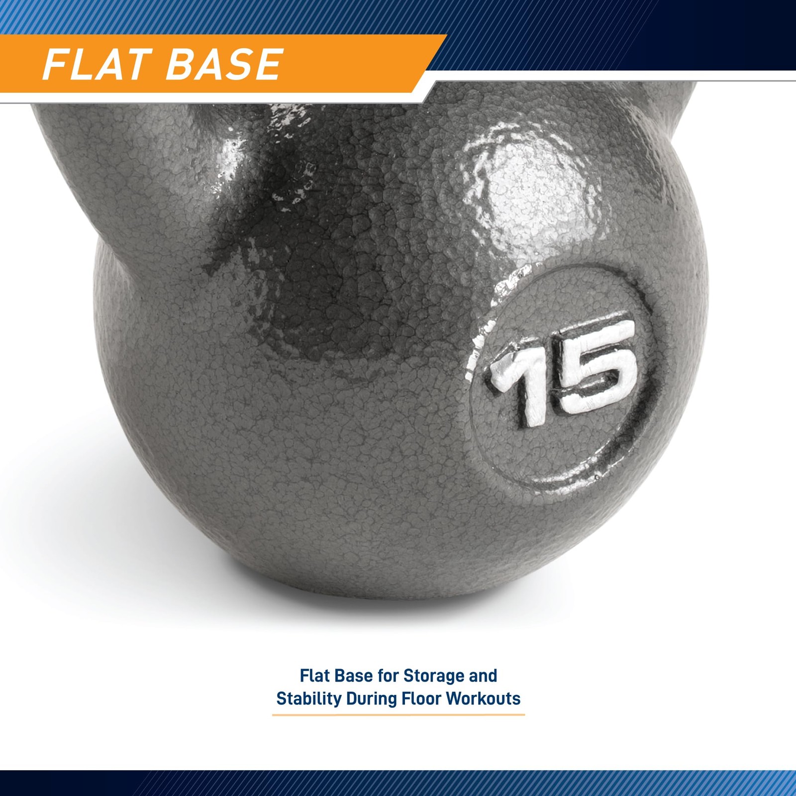 HKB-015 Hammertone Kettle Bell, 15 lb,Black