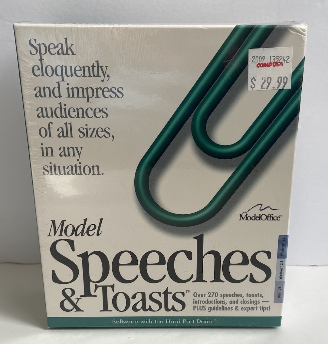 Model Office Model Speeches & Toasts Software Hybrid CD-ROM Dianna Booher New