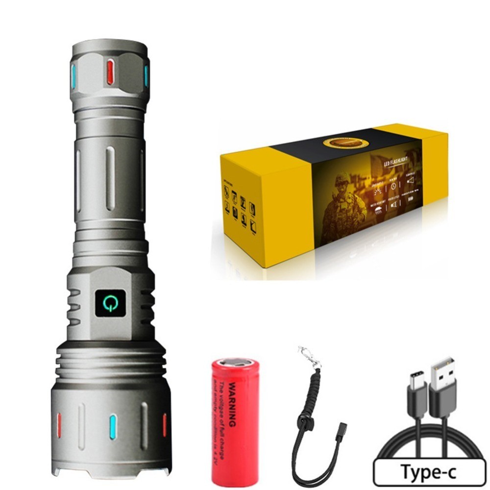 For Flashlight LEP-5800 Lumens Aluminum Alloy Outdoor Adventure USB-C-Charage