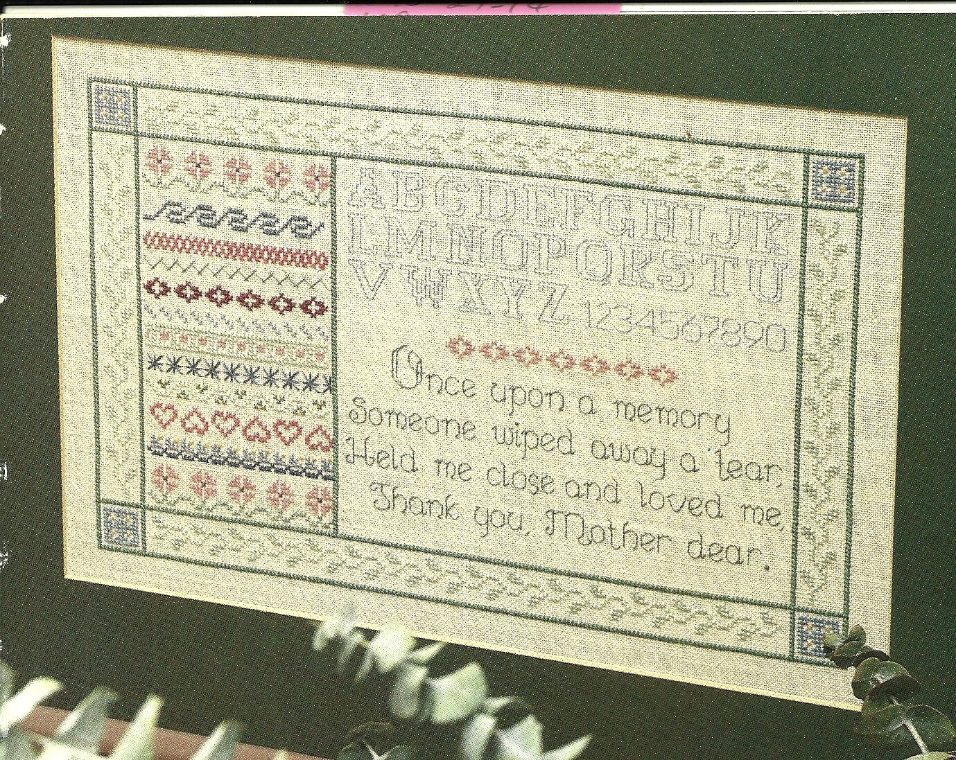 Mother's Day Sampler Cross Stitch Pattern Chart  Mother Dear