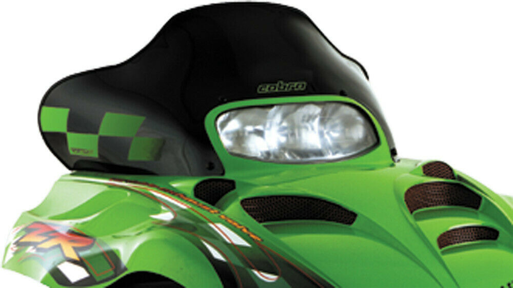 Powermadd 12320 Cobra Windshield, 13.75in. Black/Green Checks