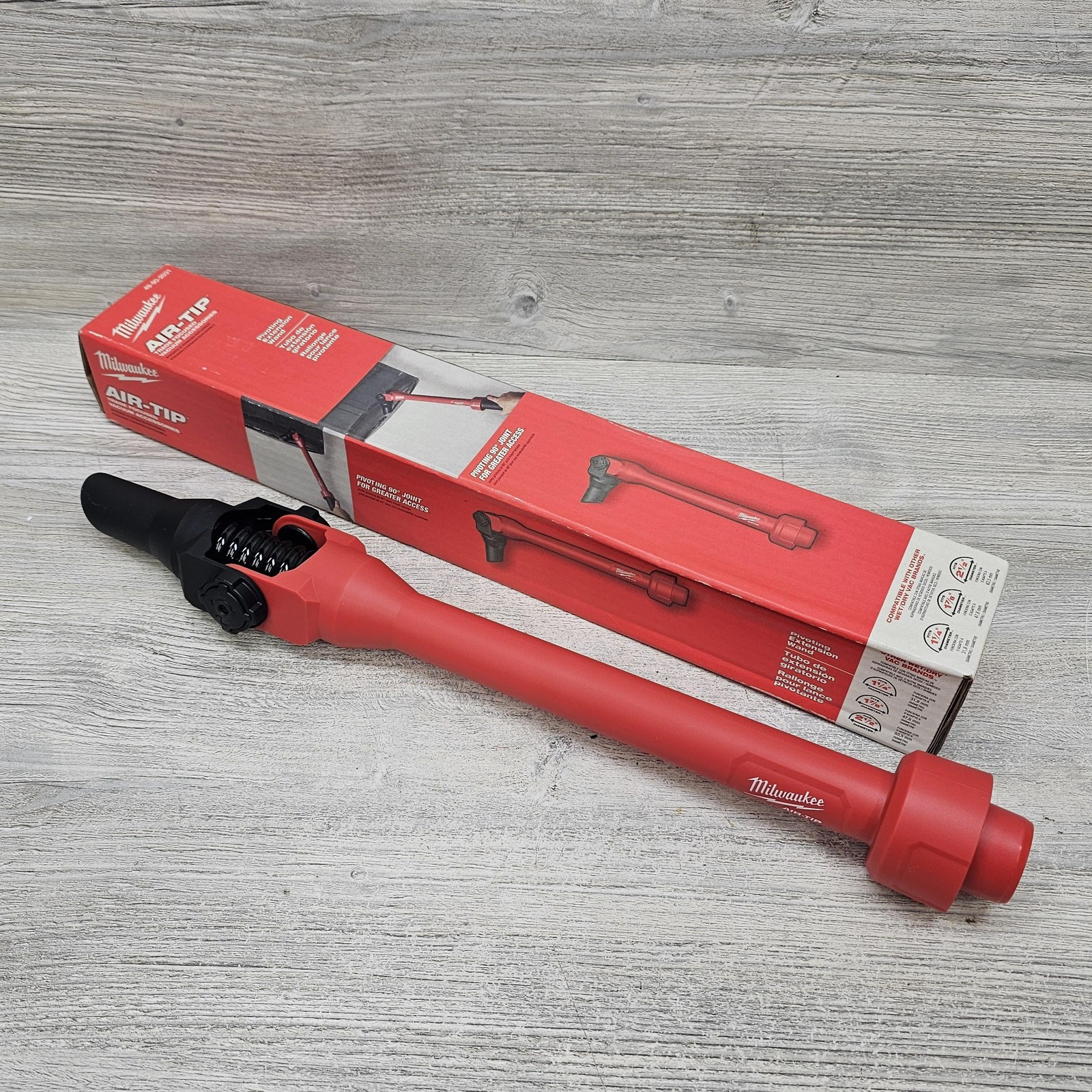Milwaukee AIR-TIP Pivoting Extension Wand 49-90-2031 Vac Accessory Red Wet Dry