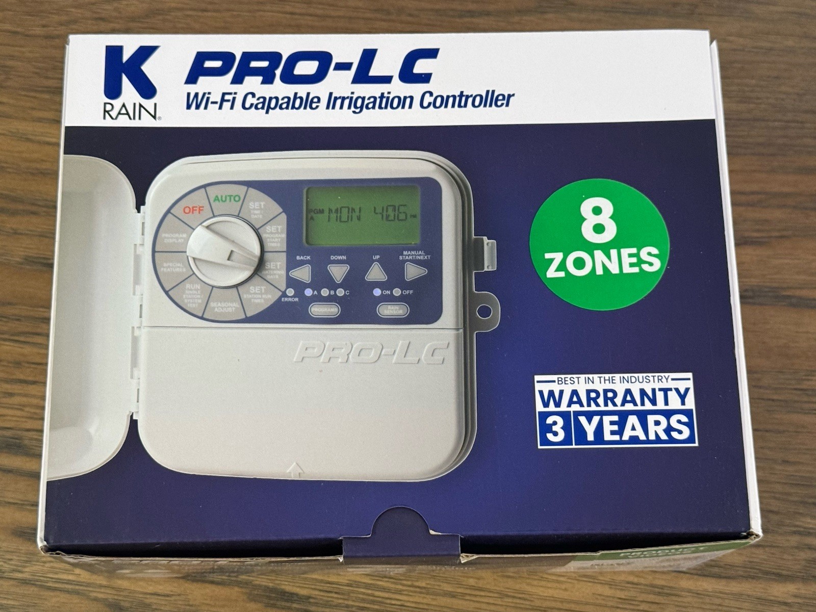 K Rain Pro-LC | Irrigation Controller | 8 Station | 110 Volt | NEW In Box