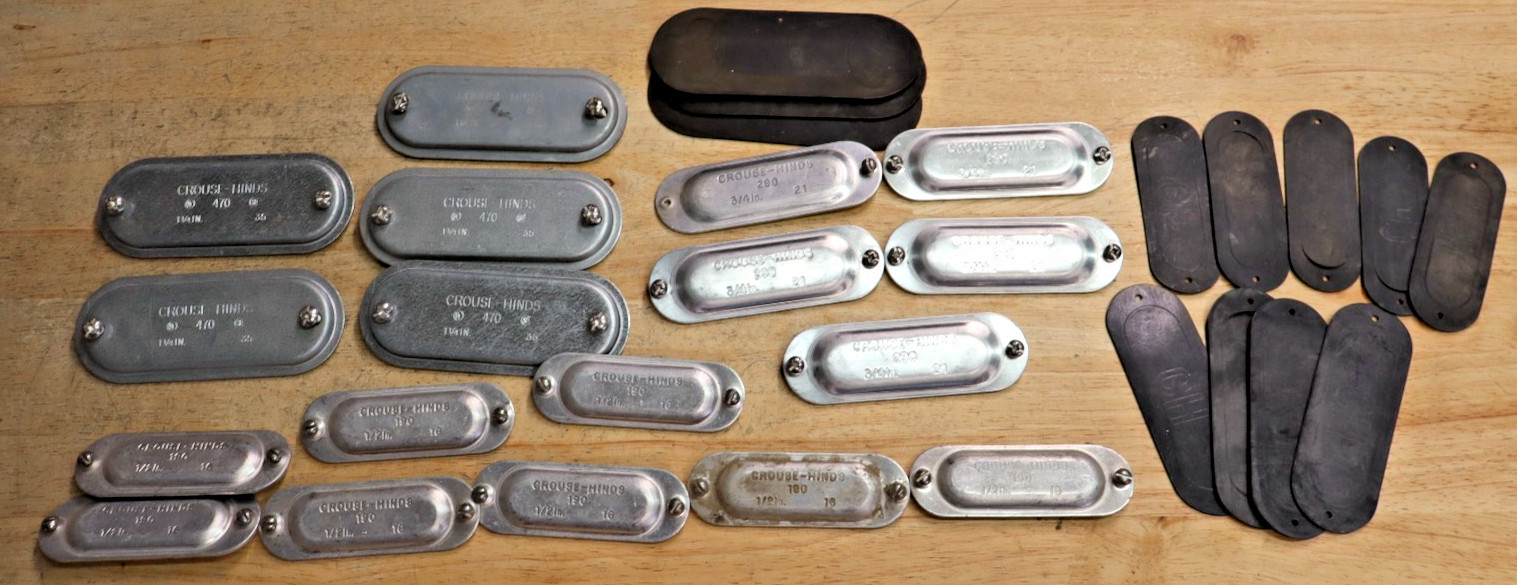 Crouse Hinds 470 1-1/4" Conduit  Outlet Body Cover + 5 290 + 8 190 Mixed Lot