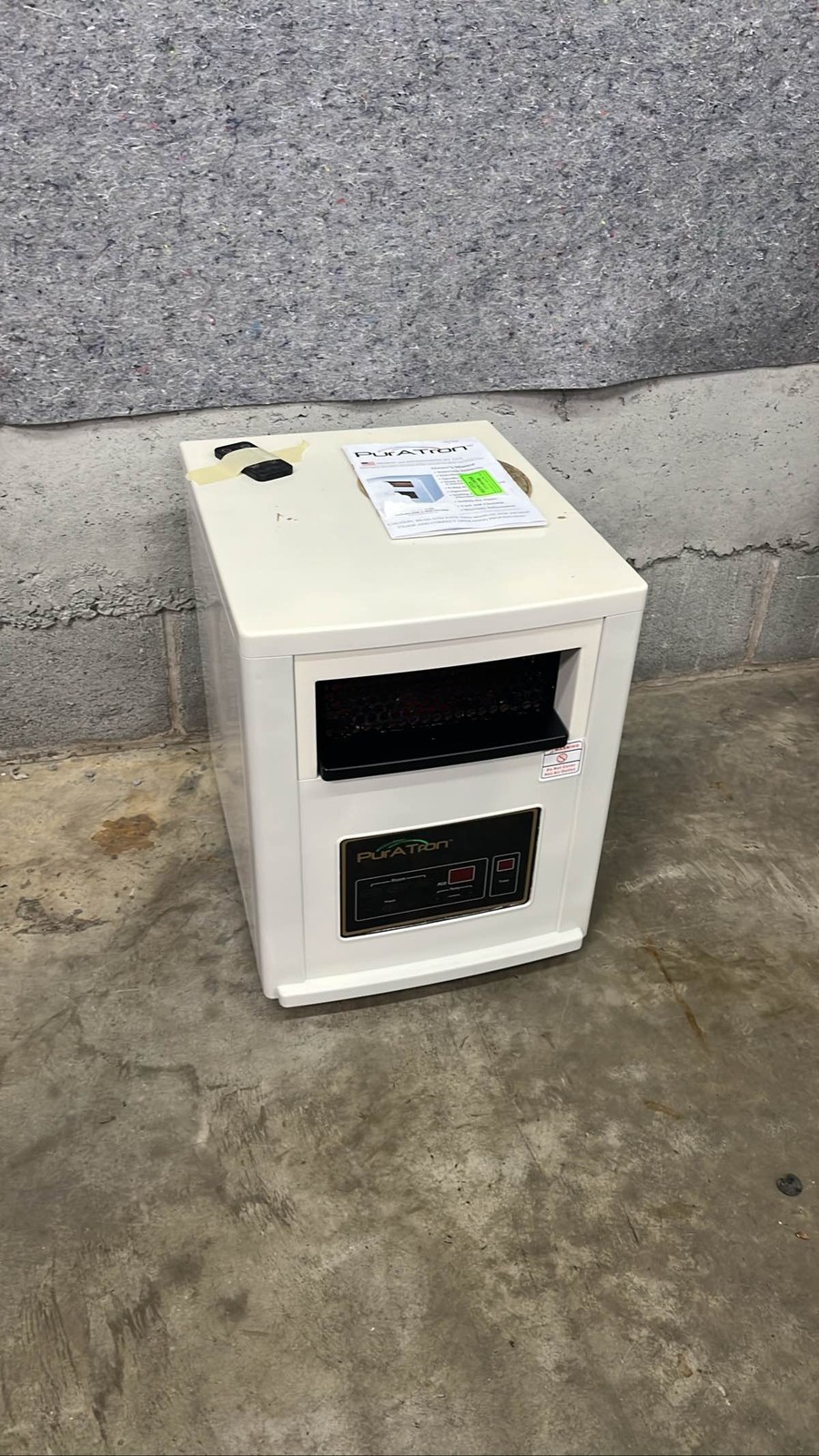 PuraTron DBL-2000-DZ1 Electric Infrared Heater Air Purifier White