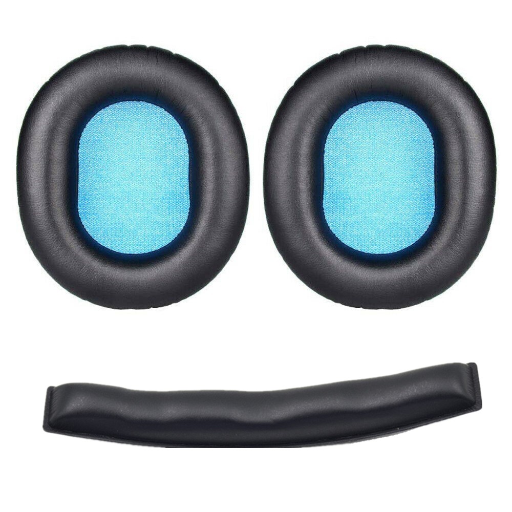 Leather Earpads Cushion Headband Cover For Sennheiser HD8 DJ HD6 MIX Headphone S