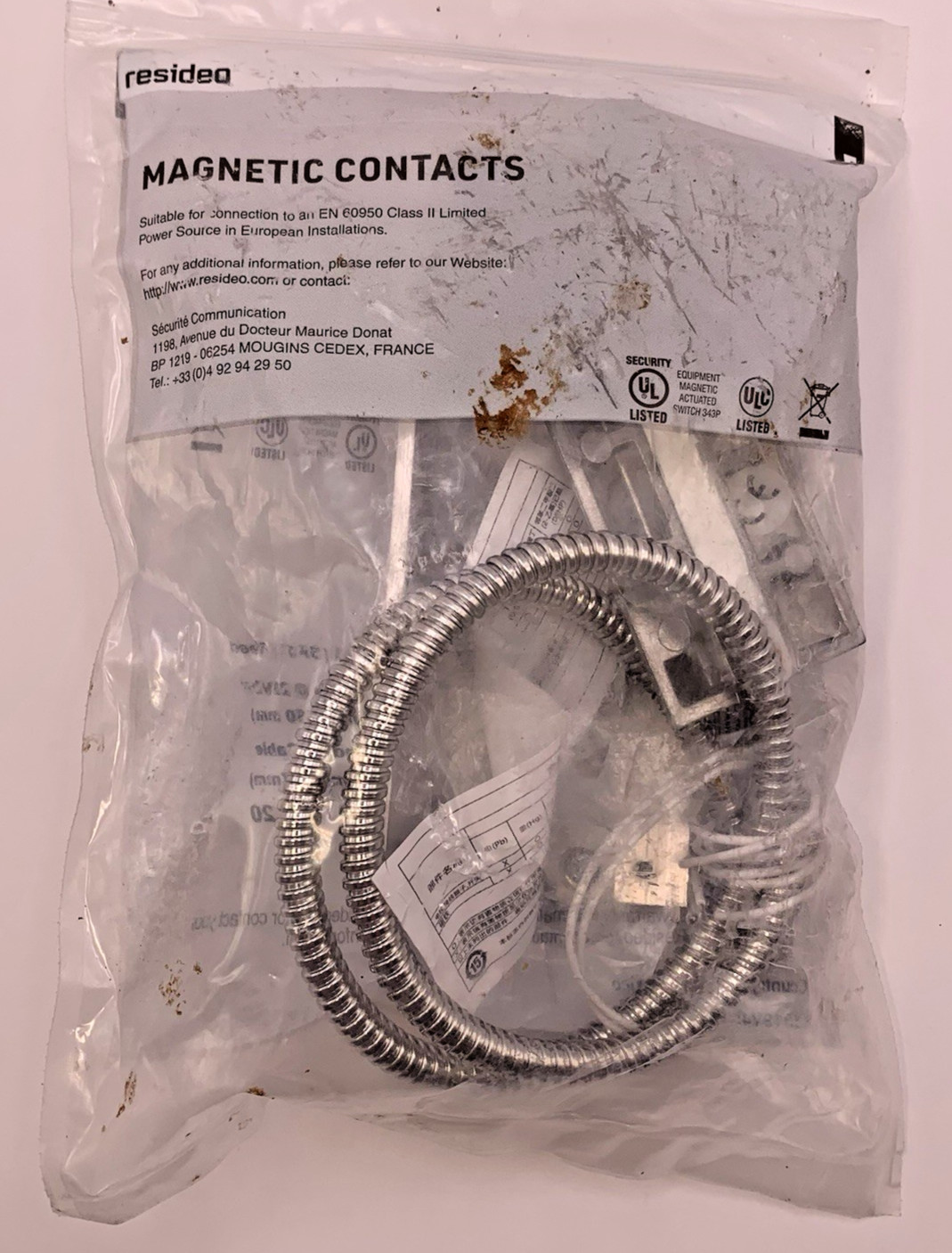 Resideo 958 Overhead Door Magnetic Contact with Adjustable Magnet New