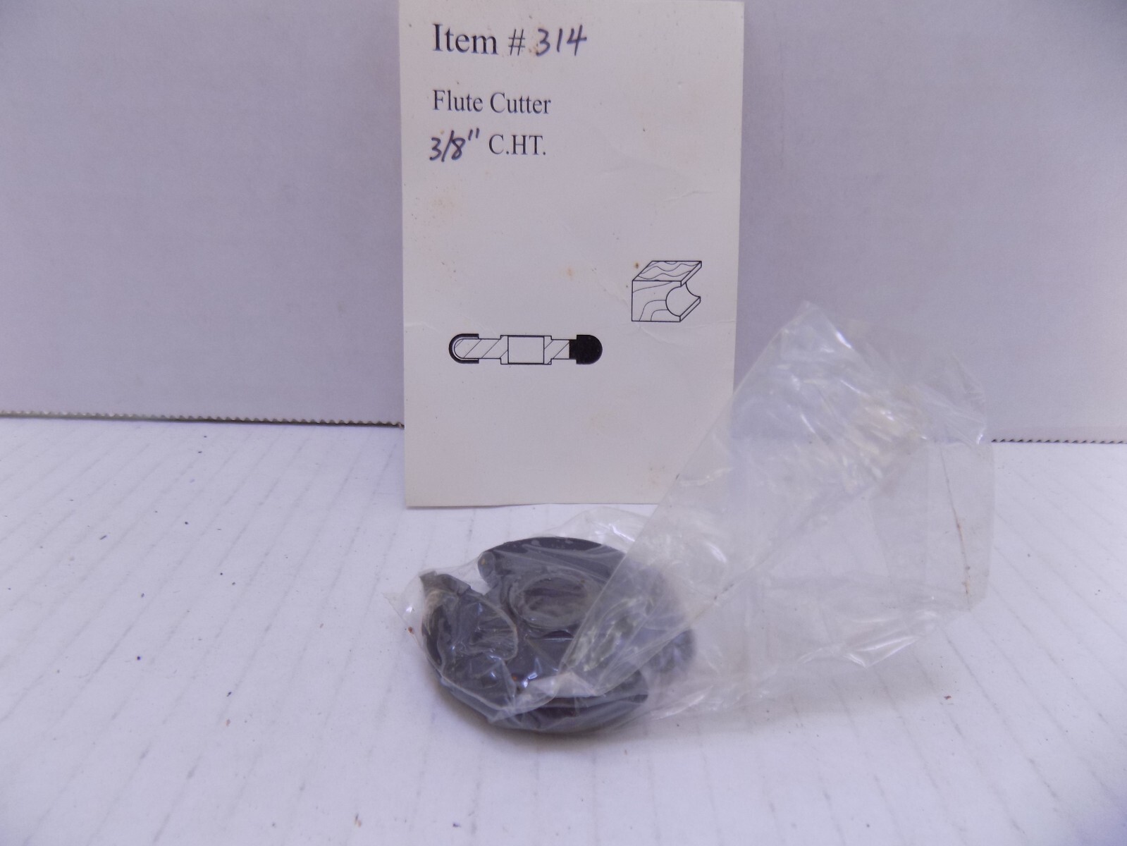 3/8" C HEIGHT FLUTE CUTTER REPLACMENT BLADE  BY MLCS #314 CARBIDE TIP   NOS